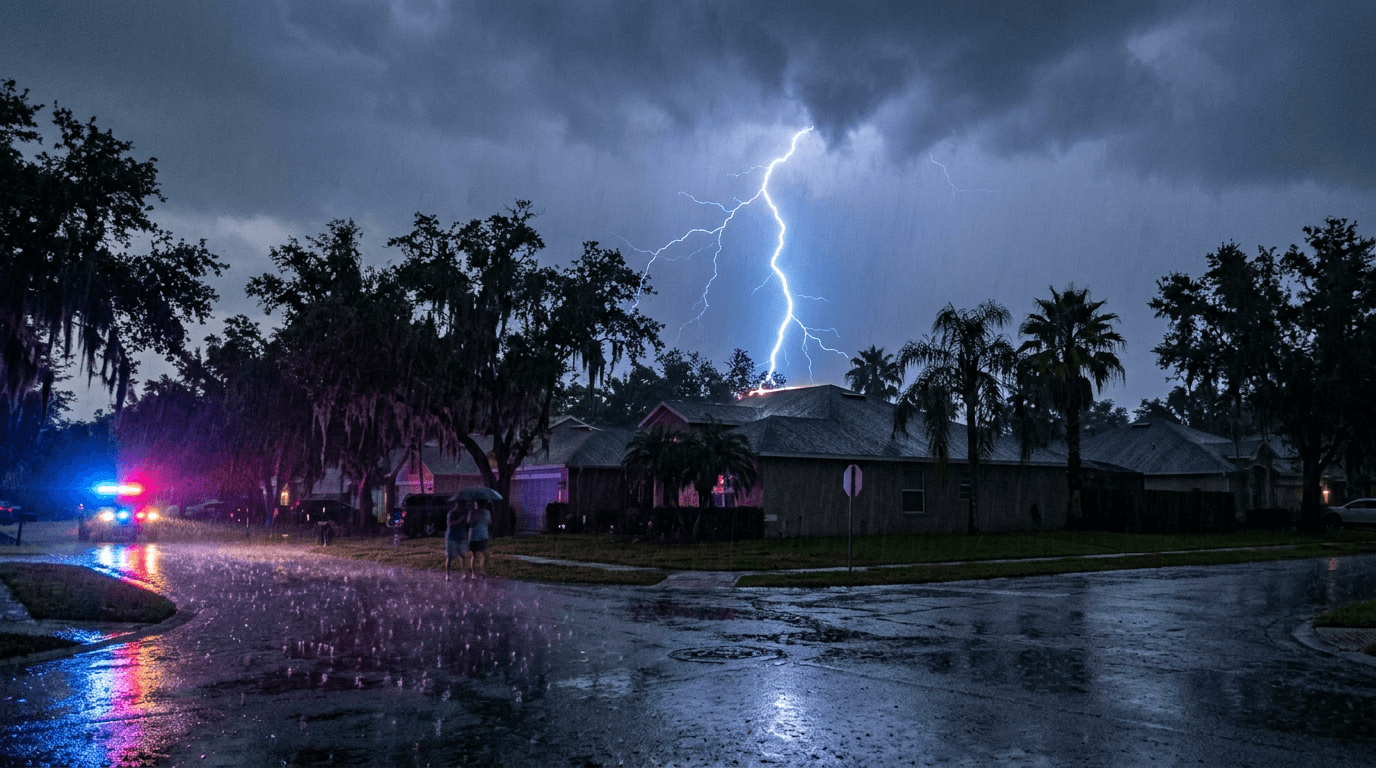 Lightning Strike Sparks Fire, Displaces 34 at Brooksville Apartment Complex